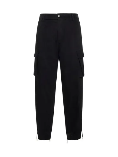 Gcds Straight-leg Cargo Trousers In Black