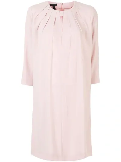 Escada Key-hole Detail Flared Dress In Pink