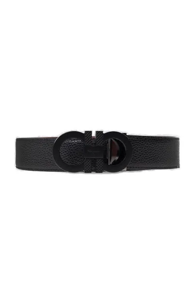 Ferragamo Salvatore  Gancin Reversible Buckle Belt In Multi