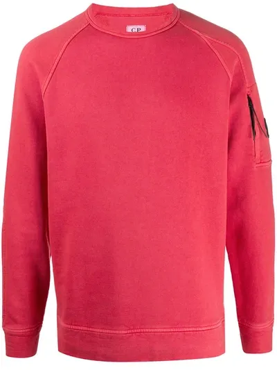 C.p. Company Raglan Sleeve Sweatshirt In Red