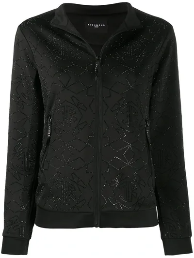 John Richmond Kunakey Rhinestone-embellished Jacket In Black