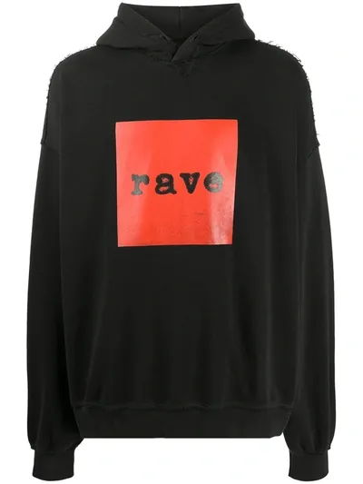 Misbhv Graphic-print Oversized Hoodie In Black