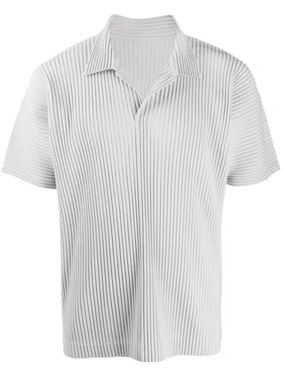 Issey Miyake Homme Plissé  Men's Grey Other Materials Polo Shirt