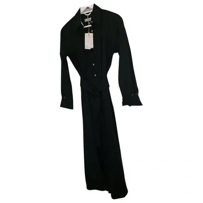 Pre-owned Le Sarte Pettegole Maxi Dress In Black