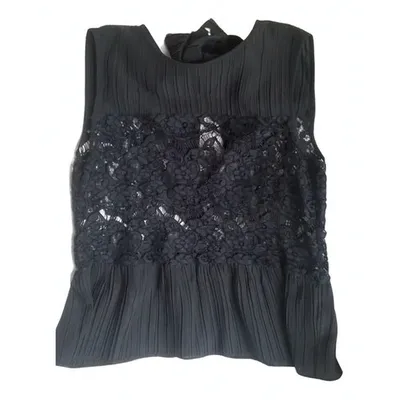 Pre-owned Valerie Khalfon Silk Blouse In Black