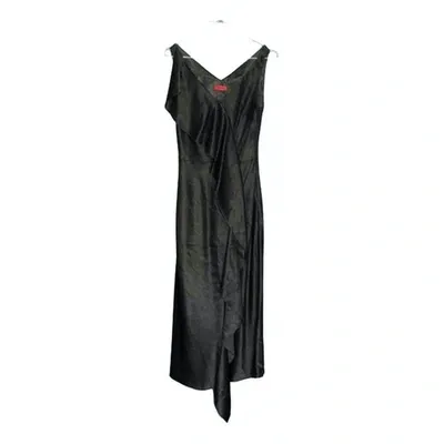 Pre-owned Hugo Boss Maxi Dress In Black