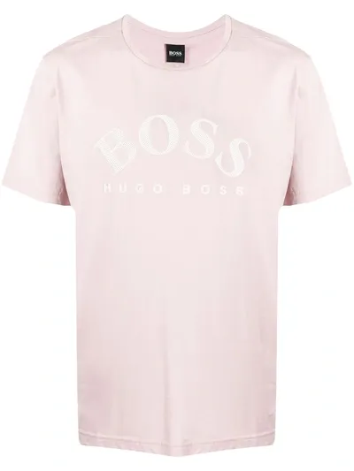 Hugo Boss Logo Print Short-sleeved T-shirt In Pink