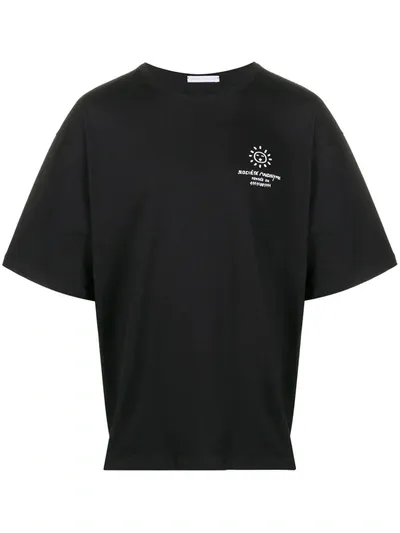 Société Anonyme Logo Print Cotton T-shirt In Black