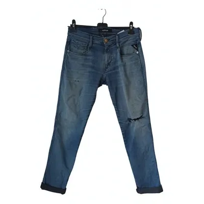 Pre-owned Replay Slim Jean In Blue