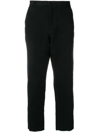 Ann Demeulemeester Straight Leg Trousers In Black