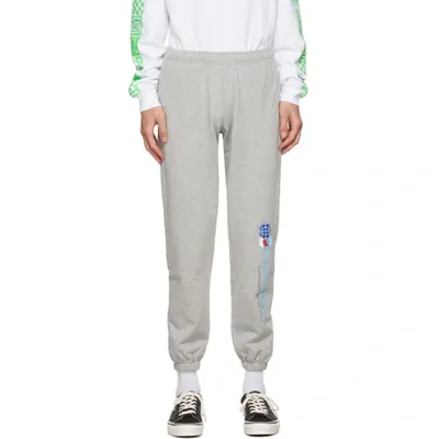 Rassvet Elasticated Slogan-print Track Pants In Grey