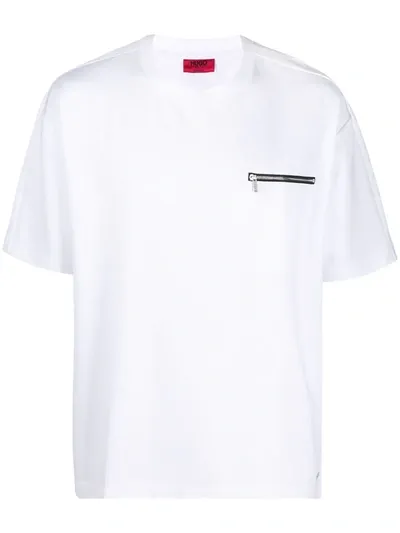 Hugo Boss Chest Zip Pocket T-shirt In White