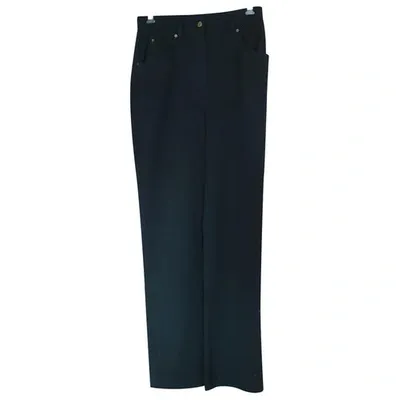 Pre-owned Max Mara Straight Pants In Black