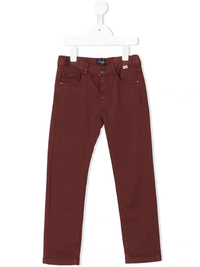 Il Gufo Kids' Classic Chino Trousers In Red