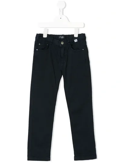 Il Gufo Kids' Check-print Tailored Trousers In Blue