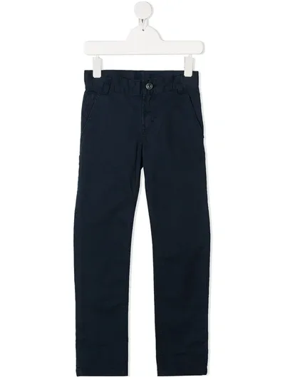 Hugo Boss Kids' Straight-leg Trousers In Blue