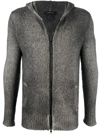 Avant Toi Zip-up Hoodie In Grey