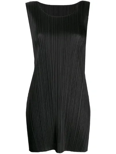 Issey Miyake Plissé Mini Dress In Black