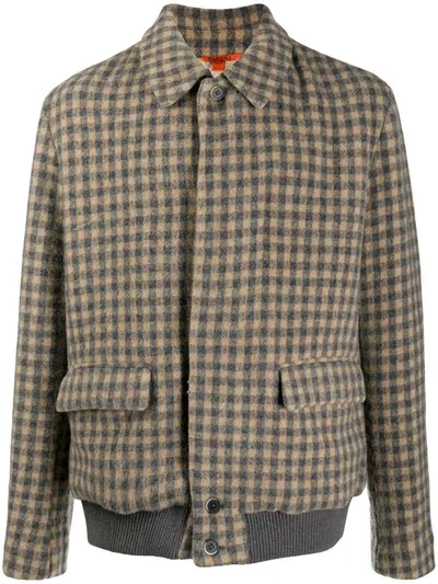 Barena Venezia Long-sleeved Check Pattern Jacket In Neutrals