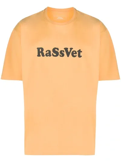 Rassvet Logo-print Crew Neck T-shirt In Orange