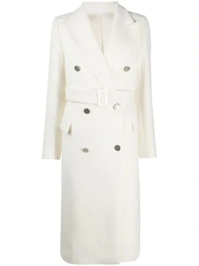 Tagliatore Jole/c Double-breasted Coat In White