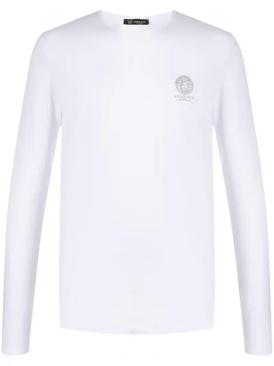 Versace White Medusa Long Sleeve T-shirt