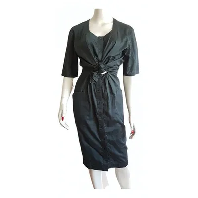 Pre-owned Mugler Mid-length Dress In Black