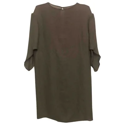 Pre-owned Maison Margiela Silk Mini Dress In Green