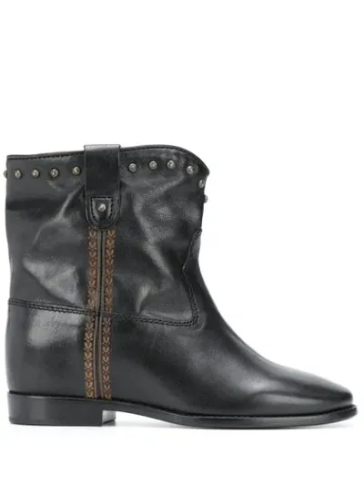 Isabel Marant Étoile Cluster Leather Boots In Black