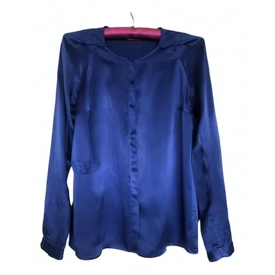 Pre-owned Hugo Boss Silk Shirt In Blue