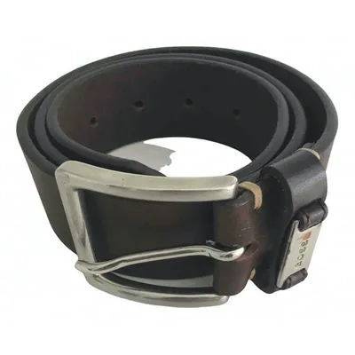 Pre-owned Hugo Boss Leather Belt In Brown