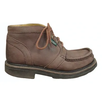 Pre-owned Paraboot Leather Boots In Brown