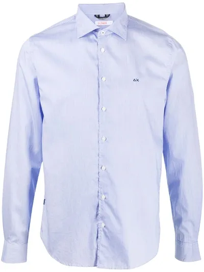 Sun 68 Camisa Pinstriped Shirt In Blue