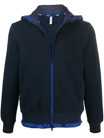 Sun 68 Layered Hooded Jacket In Blue