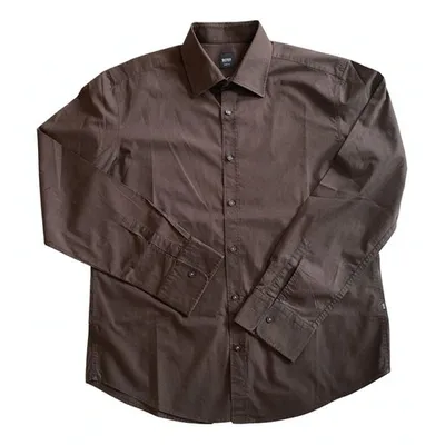 Pre-owned Hugo Boss Shirt In Brown