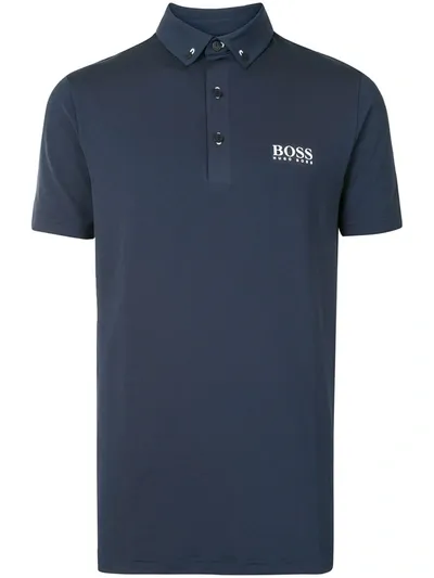 Hugo Boss Buttoned-collar Polo Shirt In Blue