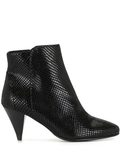 Iro Snakeskin-effect Ankle Boots In Black