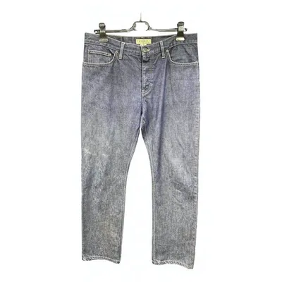 Pre-owned Burberry Straight Jeans In Blue