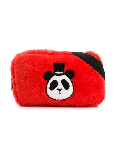 Mini Rodini Kids' Panda Patch Clutch In Red