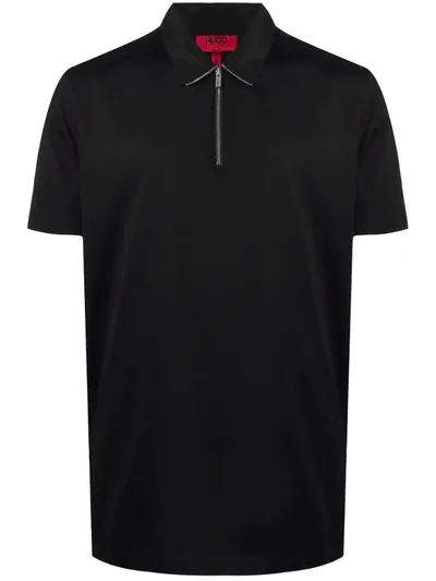 Hugo Dasili Black Cotton Polo Shirt