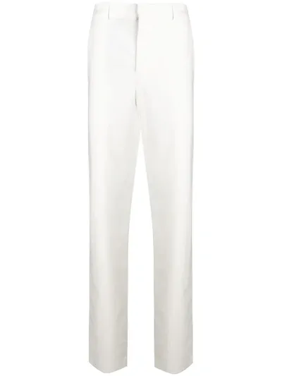 Maison Flaneur Plain Straight Chinos In White