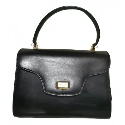 Pre-owned Bally Leather Handbag In Black