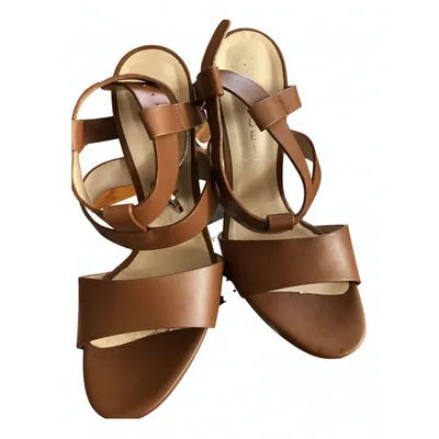 Pre-owned Casadei Leather Sandal In Brown