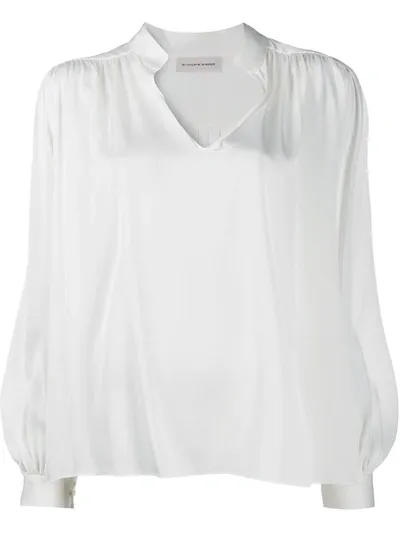 By Malene Birger Armel Silk Blouse In White