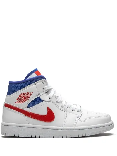 Jordan Air  1 Mid "usa" Sneakers In White