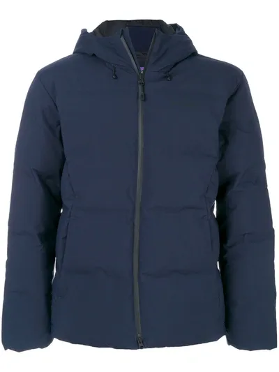 Patagonia Hooded Down Jacket In Blue