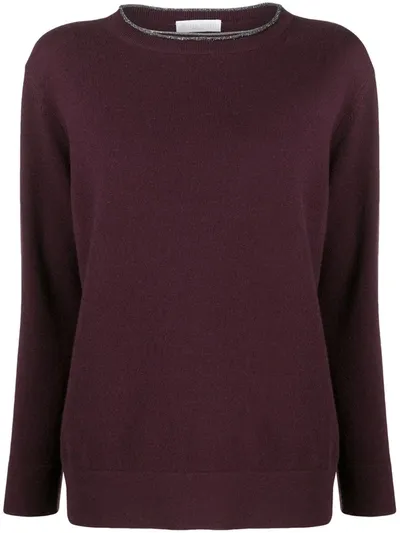 Fabiana Filippi Layered-neck Sweater In Red