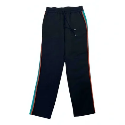 Pre-owned Maje Straight Pants In Black