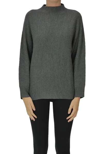 Dries Van Noten Ribbed Knit Pullover In Grey