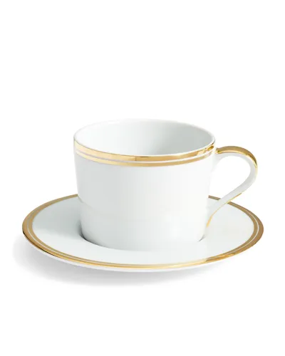 Ralph Lauren Wilshire Tea Cup And Saucer, Gold